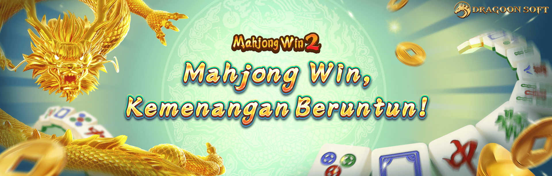 DRAGOONSOFT - MAHJONG WIN 2 GAME PROMO BANNER 