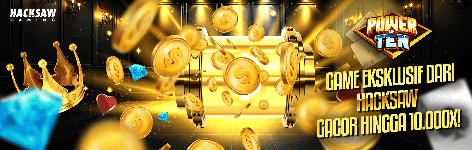 HACKSAW - POWER OF TEN GAME PROMO BANNER