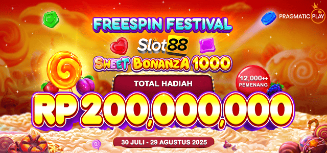 SLOT88 X PP - FREESPINS FESTIVAL SLOT88 SWEET BONANZA 1000